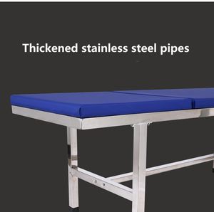 Groothandel RVS Opvouwbare Massagetafel Rugleuning voor Schoonheidssalons Dik Lederen Ziekenhuismeubilair Gaten Opvouwbare Rugleuning - Product Image 4