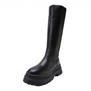 Bottes de spectacle transparentes en cuir véritable à talon aiguille ultra-haut pour pole dance, avec strass en cristal et diamants, modèle hiver - Product Image 3