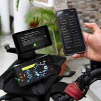 Aoocci C3 Pro Premium Layar Pintar Motor 5 Inci Monitor Tekanan Ban untuk Sepeda Motor Universal