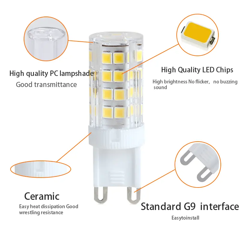 Produsen grosir 5w berkedip gratis 85-265v hemat energi lampu Led dapat diredupkan G4 G9
