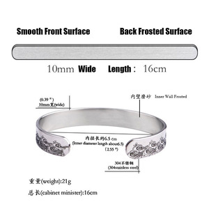Braccialetti Personalizzati in Acciaio Inossidabile con Incisione Laser, Testo e Immagine Personalizzati, Rigidi, <span class=keywords><strong>Oro</strong></span> e Argento, per Uomo - Product Image 5