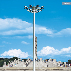 LECUSO 30M 35M 40M Professional Stadium High Mast <b>Light</b> <b>Pole</b> Lighting System Hot Dip Galvanized Surface 10-Year Warranty for - Product Image 2