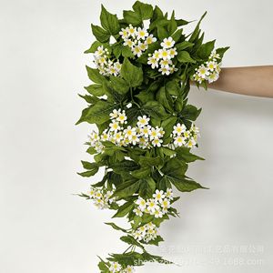 ดอกเดซี่ประดิษฐ์ติดผนังจาก Meiduo Flower Industry ดอกไม้ไหมสีเหลือง กิ่งเดี่ยว ตกแต่งภายในอาคาร - Product Image 2