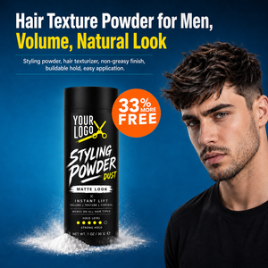 Poudre coiffante pour hommes OEM, ajoute du volume, fini mat naturel, application facile et rapide, sans résidus, facile à transporter. - Product Image 2
