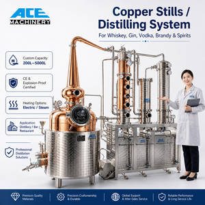 Équipement de distillation de cuivre Gin Whisky Vodka Distillerie Cuivre Pot Alcool Système de distillation - Product Image 5