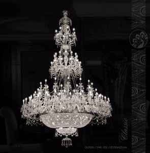 Candelabro de cristal de lujo, iluminación tradicional gigante para vestíbulo de hotel, candelabro moderno - Product Image 6