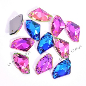 Oleeya 5A Bevel Axe Shape Crystal Rhinestone 17*28 Big Size Strass Flat Back Rhinestones for Garment Dressing <b>Bags</b> Shoes - Product Image 5