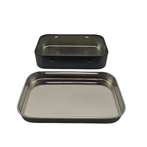 卸売り95x60x21mmブラックホワイトシルバー長方形食品グレード包装ブリキ箱ふた付きカスタムロゴ - Product Image 4