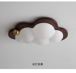 Lampe de plafond LED Cloud style crème Mid-Century, intelligente et respectueuse des yeux, pour chambre à coucher, chambre d'enfant, maison d'hôtes - Dropshipping Shopify - Product Image 6