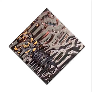304 prezzo pannelli a parete ondulazione dell'acqua lamiera decorativa in acciaio inossidabile di colore martellato in vendita piastra in acciaio inossidabile - Product Image 3