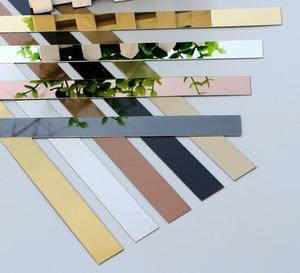 Bande décorative plate en acier inoxydable pour la décoration murale des armoires, design contemporain, étanche et durable, pour appartement - Product Image 1