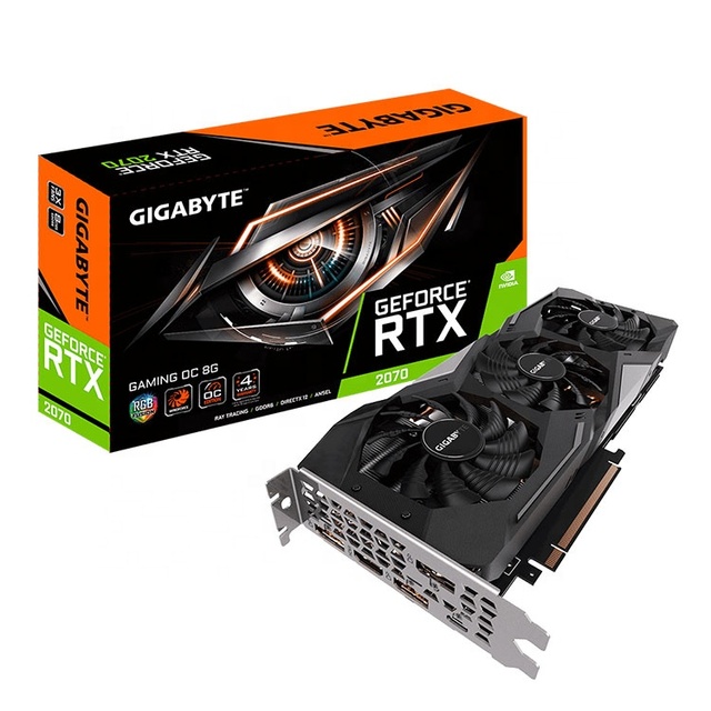 Used GIGABYTE GeForce RTX 2070 GAMING OC 8G Graphics Card with 8GB GDDR6 256-bit Memory Powered by GeForce RTX 2070