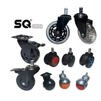 Roues et roulettes de rechange pour chaises roulantes 2 2.5 Roulettes pivotantes de 3 pouces pour meubles de bureau et chaises de bureau
