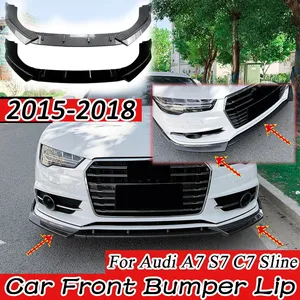 Pour A7 S7 C7 Sline 2015-2018 : Lame de protection inférieure de pare-chocs avant, diffuseur d'air, accessoires automobiles - Product Image 1