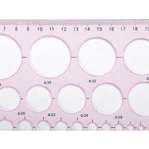 Pochoirs de <span class=keywords><strong>dessin</strong></span> multifonctionnels réutilisables en plastique Règle de mesure des mamelons et des seins Modèle de papier à bride - Product Image 5