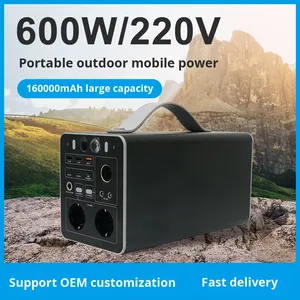 600W Portable Solar Power Station Outdoor <b>Camping</b> Car Backup Energy <b>Storage</b> <b>Box</b> 600W Pure Sine Wave Power Supply 600W - Product Image 4