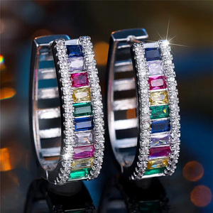 Orecchini Colorati per Donne, Stile Semplice da Vacanza, Accessori per Orecchie per Uso Quotidiano - Product Image 1