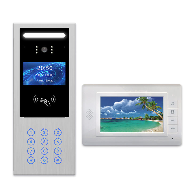 7 Inch Building Visual Intercom Access Control Video Intercom Unit Apartment Intercom System Digital Video System Sip Door Phone 