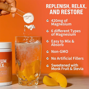 فيتامين B6 المركب عالي الجودة 3 في 1 بجرعة عالية من سيترات 400 ملغ و500 ملغ مع مسحوق جليسينات المغنيسيوم منخفض السكر والدهون - Product Image 3