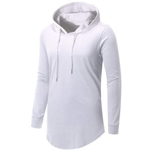 Sudadera con capucha de forro polar ajustada con logo personalizado, transpirable, ligera, de color sólido, para gimnasio, fitness, correr y hacer ejercicio. - Product Image 2