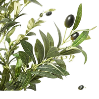 Duurzaam Indoor/Outdoor Plastic Kunstmatige Olijfboom Levensechte Bladeren Met Verwijderbare Vruchten Faux Tak Plant Decor Groot Formaat