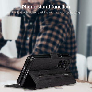 Portefeuille mince en cuir de luxe accessoires de téléphone portable étui antichoc pour <span class=keywords><strong>Samsung</strong></span> Fold 7 6 5 <span class=keywords><strong>4</strong></span> 3 2 étui de téléphone portable - Product Image 6