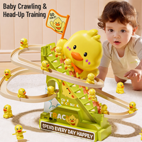 Jouet Électrique Canard Grimpant les Escaliers, Voiture sur Piste Coulissante, Cadeau Éducatif Précoce pour Tout-Petits de 0 à 3 Ans