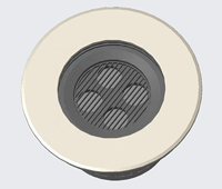 Projecteur LED SMD de qualité architecturale encastré avec anneau anti-éblouissement profond et réflecteur, indice de protection IP67, pour l'aménagement paysager et les jardins