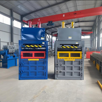 Presse à balles verticale hydraulique Bryda pour l'emballage des déchets, bouteilles PET, films, matériaux souples, haute efficacité, cadre durable, semi-automatique