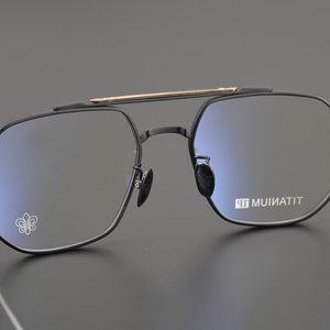 CH8222 Pilot Polygon puro lusso <span class=keywords><strong>occhiali</strong></span> <span class=keywords><strong>da</strong></span> <span class=keywords><strong>vista</strong></span> <span class=keywords><strong>trasparente</strong></span> oro nero montature di lusso <span class=keywords><strong>da</strong></span> uomo di design <span class=keywords><strong>da</strong></span> donna <span class=keywords><strong>occhiali</strong></span> di moda - Product Image 5