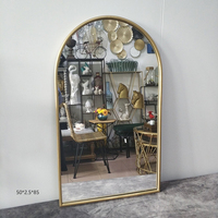Decorative Window Pane Mirror With Gold Iron Frame for Home Living Furniture Espejos Decorativos