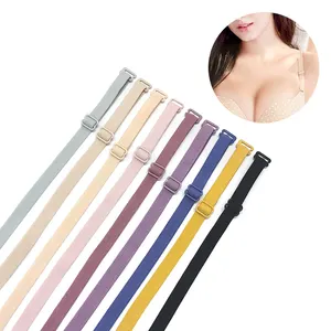 Nylon underwear shoulder straps finished adjustable bra straps suspenders elastic belt factory dyed color