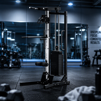 Système de poulies en acier à double réglage TOPFIT, station multifonction pour la musculation à domicile, entraîneur de croisement de câbles, pile de poids de 90 kg