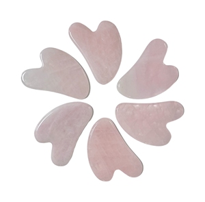 Natural Rose Quartz Gua Sha Tool for Glowing Skin - Product Image 2
