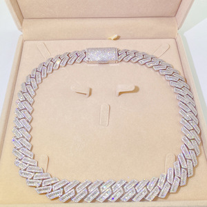 高級カスタム18MMダイヤモンドTスクエアドリルゴールドキューバンチェーン風メンズヒップホップ - Product Image 6