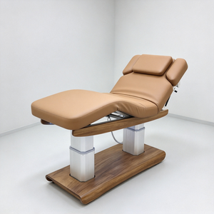 One-Button Lifting Intelligent Heating System Gold Double Column Ambient Light Base Modern <b>Foldable</b> Facial <b>Bed</b> Treatment Spa - Product Image 1