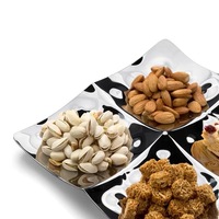 Europese Stijl Creatieve Lichte Luxe Snackplaat Delicate Eettafel Fruitblad Voor Feest Voor Snoepjes Gedroogde Vruchten Noten