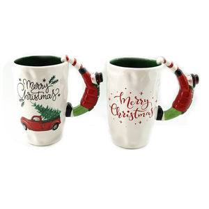 Tasse de noël en céramique peinte à la main, vente en gros, de haute qualité, pour noël, nouveauté - Product Image 6