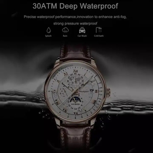 New Fashion Date <span class=keywords><strong>Quartz</strong></span> Men orologi Luxury Leather bands Clock Chronograph <span class=keywords><strong>Sport</strong></span> Mens orologio da polso impermeabile Relogio Masculino - Product Image 3