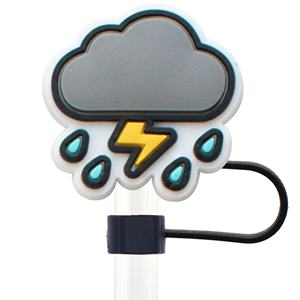 En gros, Topper de paille réutilisable en caoutchouc souple de haute qualité, série Météo, 10 mm, motif dessin animé mignon - Product Image 6