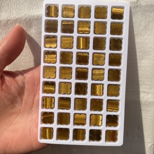 Dong Shi <b>Gems</b> High Quality Factory Price Loose Tiger's Eye <b>Stone</b> Four Leaf Clover <b>Stone</b> - Product Image 2