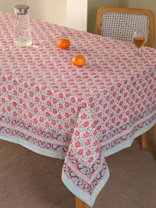 Nappe en coton imprimé bloc indien Design Floral lavable en Machine fête de mariage couverture de Table décorative pour la maison - Product Image 5