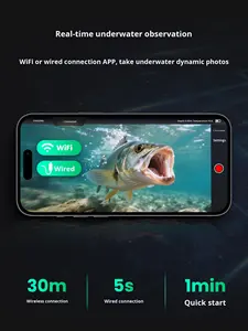 Détecteur de poissons intelligent CANFISH CF1 avec caméra HD à vision nocturne, <span class=keywords><strong>appareil</strong></span> de streaming en direct sous-marin à grand angle de 130 degrés - Product Image 2