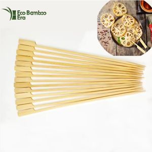Brochetas de Bambú Teppo Sostenibles, Palitos Desechables para Kebab, para Asar en Barbacoa, Uso en Cocina, Hogar, Picnic, Restaurante, Comida, Económicas - Product Image 1