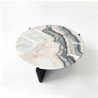 Table basse en marbre luxueuse, simple, moderne, petite, durable et écologique pour salon et bureau