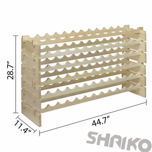 Étagère à vin en bois massif personnalisable de haute qualité, étagère à vin empilable multicouche pour bar à domicile, <span class=keywords><strong>cave</strong></span>, restaurant - Product Image 3