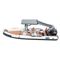 Bateau pneumatique de luxe Haide CE 23 pieds DL700 en aluminium avec moteur, bateau pneumatique de type baleine, bateau banane gonflable