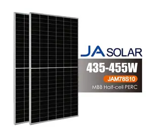 JA MBB 태양열 435W 440W 445W 450W 455W 중국 156 하프 컷 셀 태양 전지 패널 JAM 태양 전지 패널 JAM78S10 시리즈 쉬운 설치