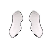 Nouvel outil de massage facial Gua Sha en acier inoxydable 304 YUEXIU, design cœur, pour le visage/le cou/les yeux/le corps, usage commercial