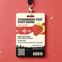 Tarjeta de Identificación Personalizada para Personal de Conciertos, Impresa en PVC Mate Ecológico, Diseño Personalizado para Festivales de Música, Tarjeta de Identificación para Personal de Espectáculos en Vivo